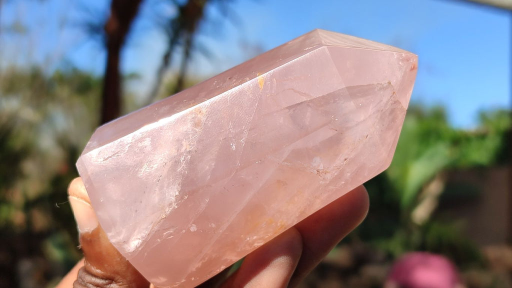 Polished Gemmy Pink Rose Quartz Points x 6 From Madagascar - Toprock Gemstones and Minerals 