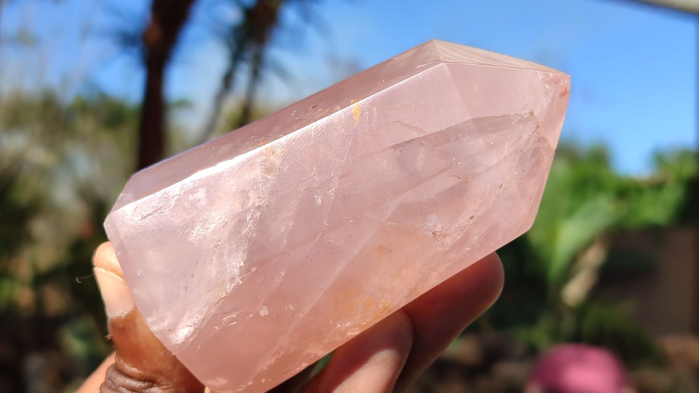 Polished Gemmy Pink Rose Quartz Points x 6 From Madagascar - Toprock Gemstones and Minerals 