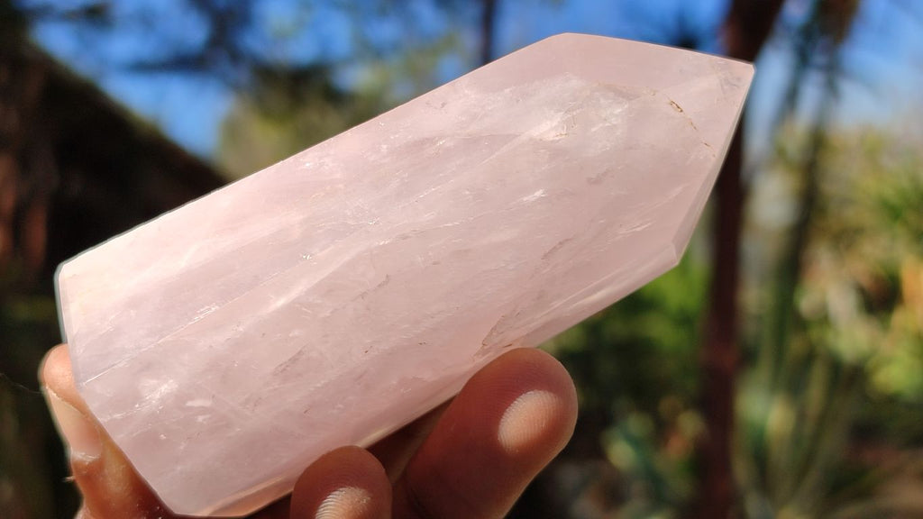 Polished Gemmy Pink Rose Quartz Points x 6 From Madagascar - Toprock Gemstones and Minerals 