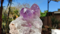 Natural Jacaranda Amethyst Clusters x 2 From Zambia - Toprock Gemstones and Minerals 