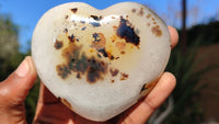 Polished Stunning Agate Gemstone Hearts x 6 From Madagascar - Toprock Gemstones and Minerals 
