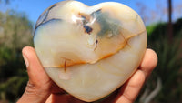 Polished Stunning Agate Gemstone Hearts x 6 From Madagascar - Toprock Gemstones and Minerals 