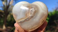 Polished Stunning Agate Gemstone Hearts x 6 From Madagascar - Toprock Gemstones and Minerals 