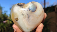 Polished Stunning Agate Gemstone Hearts x 6 From Madagascar - Toprock Gemstones and Minerals 