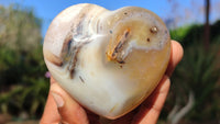 Polished Stunning Agate Gemstone Hearts x 6 From Madagascar - Toprock Gemstones and Minerals 