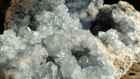 Natural Extra Large Blue Celestite Geode Specimen  x 1 From Madagascar - Toprock Gemstones and Minerals 