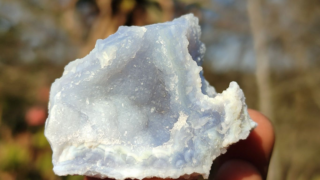 Natural Etched Blue Chalcedony Specimens  x 35 From Nsanje, Malawi - Toprock Gemstones and Minerals 