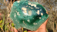 Polished On One Side Emerald Mtorolite Plates x 2 From Mutorashanga, Zimbabwe - Toprock Gemstones and Minerals 