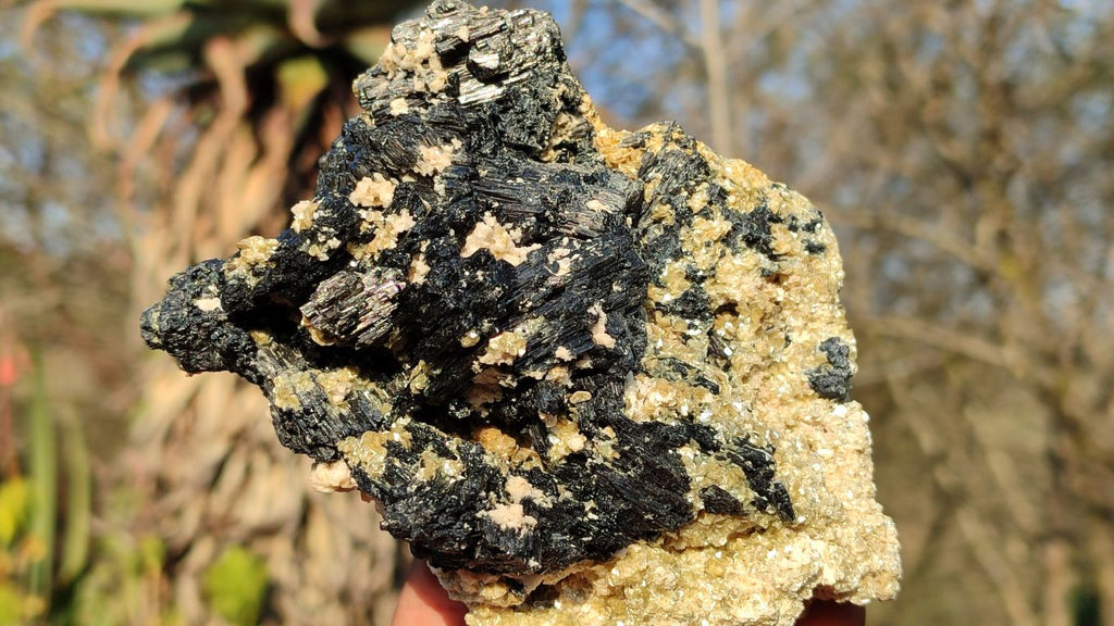 Natural Schorl Black Tourmaline Specimens x 4 From Erongo, Namibia - Toprock Gemstones and Minerals 