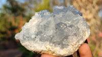 Natural Blue Celestite Crystal Specimens  x 6 From Sakoany, Madagascar - Toprock Gemstones and Minerals 