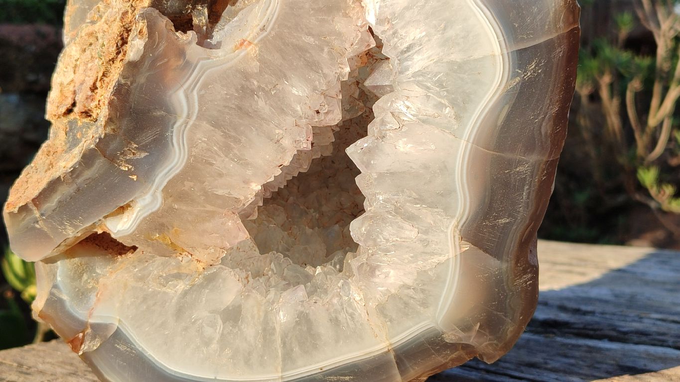 Polished Extra Large Crystal Centred Agate Geode Specimen x 1 From Madagascar - Toprock Gemstones and Minerals 