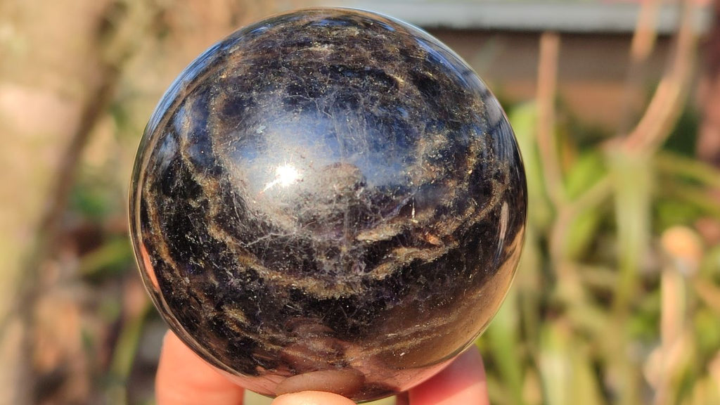 Polished Rare Iolite Spheres x 3 From Ambatofinandrahana, Madagascar - Toprock Gemstones and Minerals 