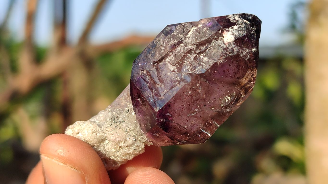 Natural Skeletal & Sceptre Smokey Amethyst Crystals  x 12 From Chiredzi, Zimbabwe - Toprock Gemstones and Minerals 