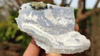 Natural Etched Blue Chalcedony Specimens  x 12 From Nsanje, Malawi - Toprock Gemstones and Minerals 