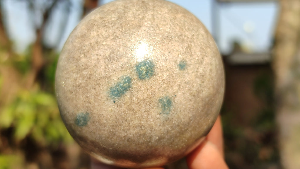 Polished Blue Spotted Spinel Quartz Spheres x 4 From Madagascar - Toprock Gemstones and Minerals 