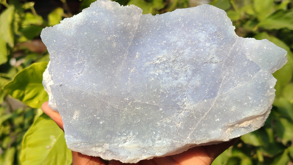 Natural Etched Blue Chalcedony Specimens x 3 From Nsanje, Malawi - Toprock Gemstones and Minerals 