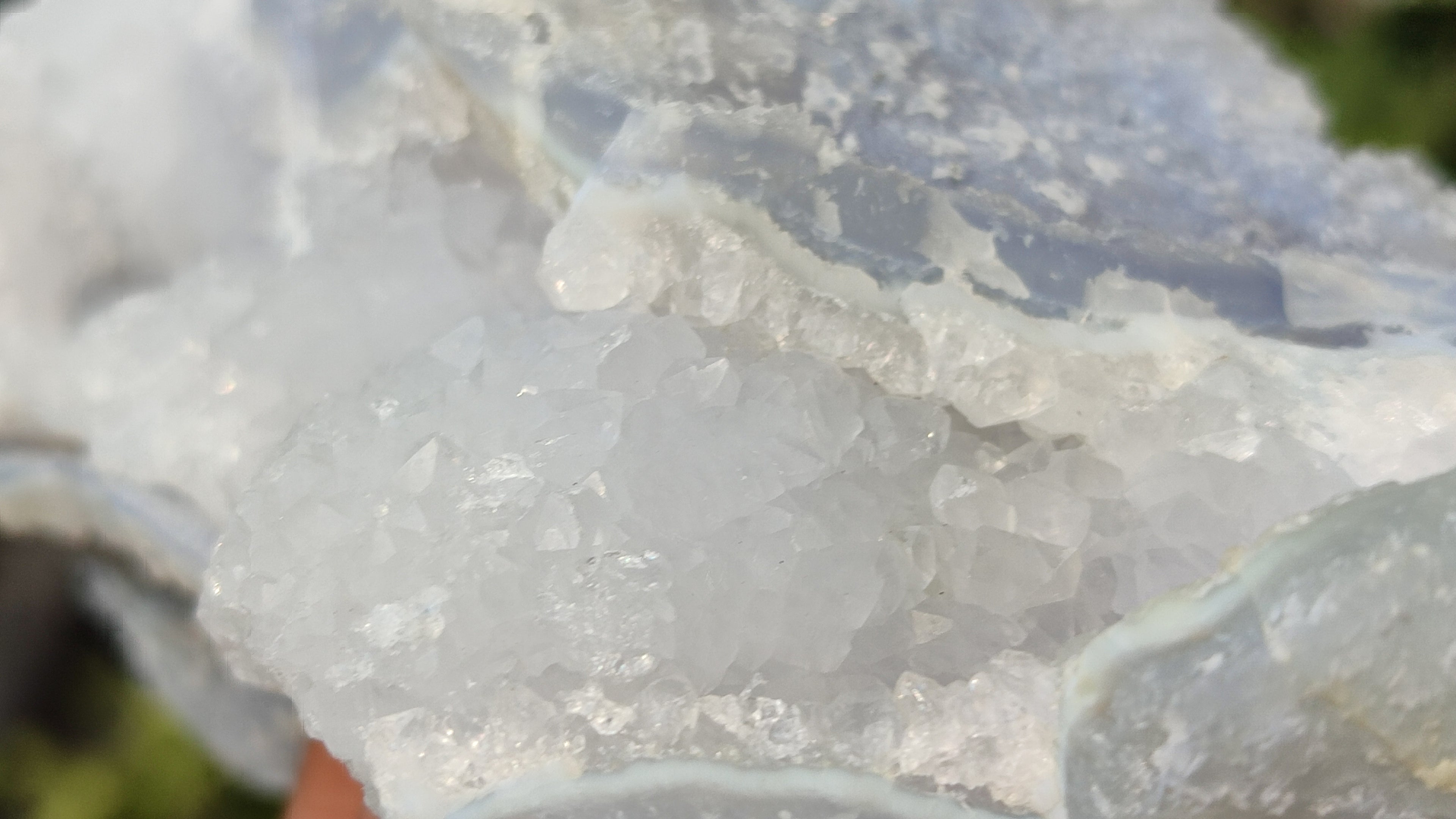 Natural Etched Blue Chalcedony Specimens x 3 From Nsanje, Malawi - Toprock Gemstones and Minerals 