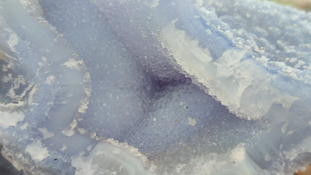 Natural Etched Blue Chalcedony Specimens  x 3 From Nsanje, Malawi - Toprock Gemstones and Minerals 