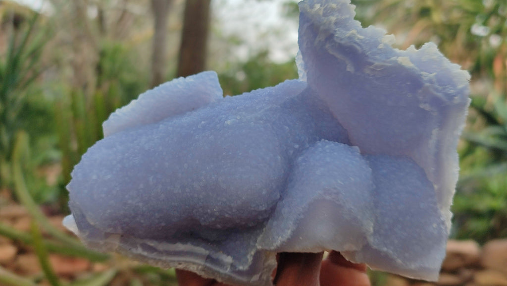 Natural Etched Blue Chalcedony Specimens  x 3 From Nsanje, Malawi - Toprock Gemstones and Minerals 