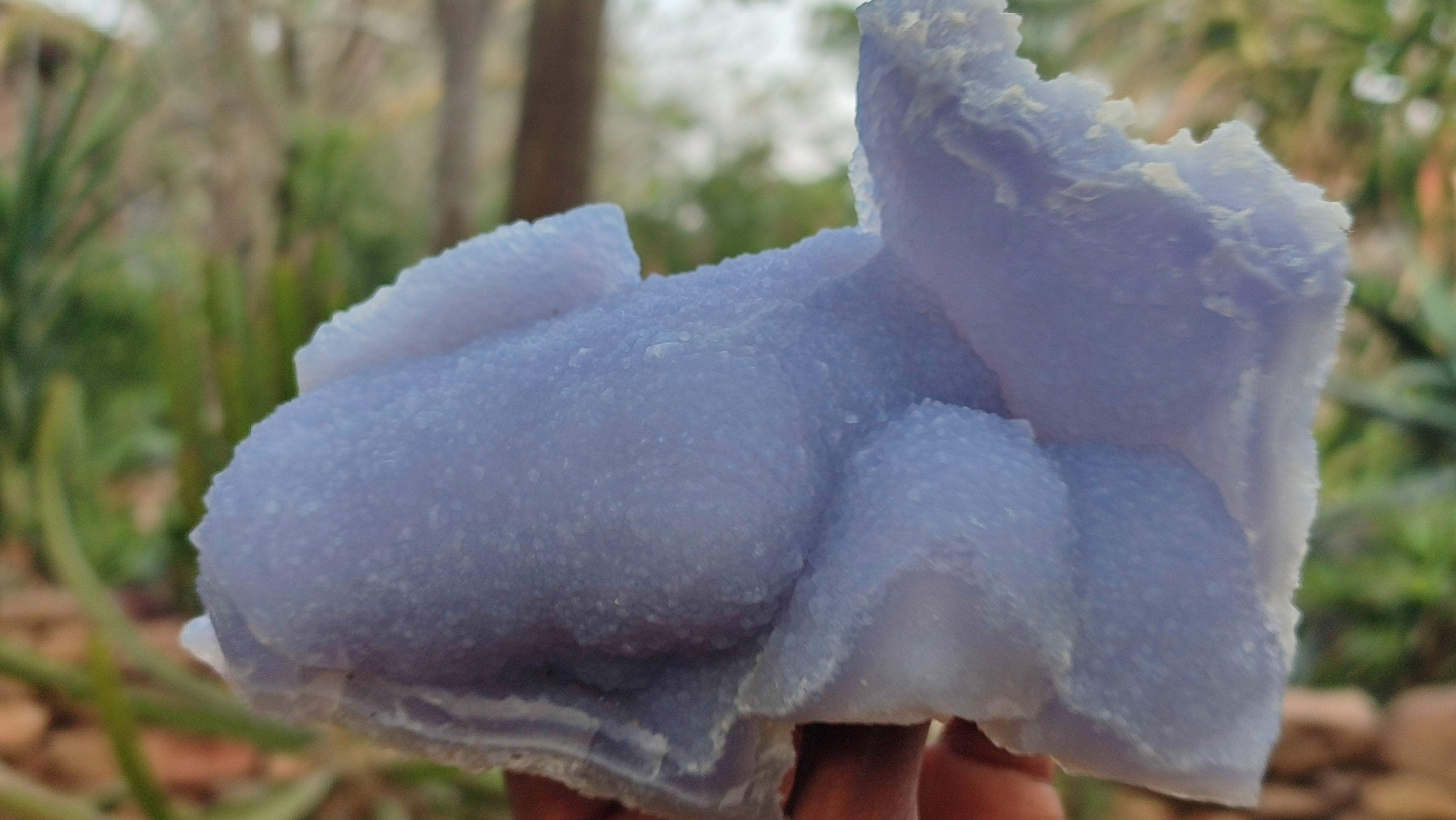 Natural Etched Blue Chalcedony Specimens  x 3 From Nsanje, Malawi - Toprock Gemstones and Minerals 