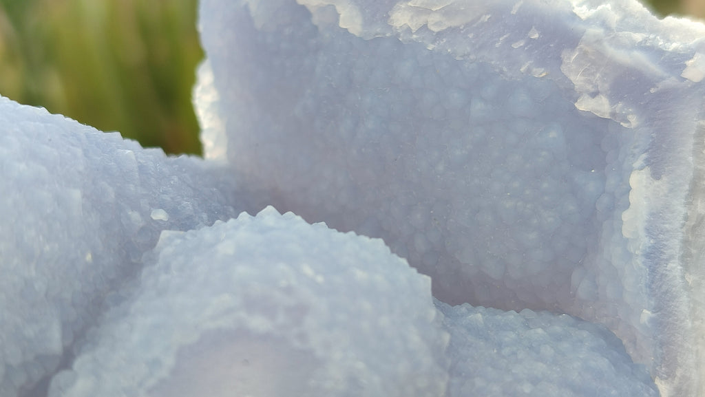 Natural Etched Blue Chalcedony Specimens  x 3 From Nsanje, Malawi - Toprock Gemstones and Minerals 