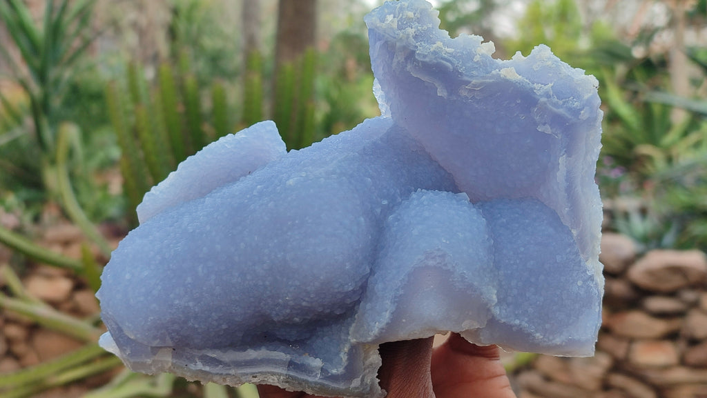 Natural Etched Blue Chalcedony Specimens  x 3 From Nsanje, Malawi - Toprock Gemstones and Minerals 