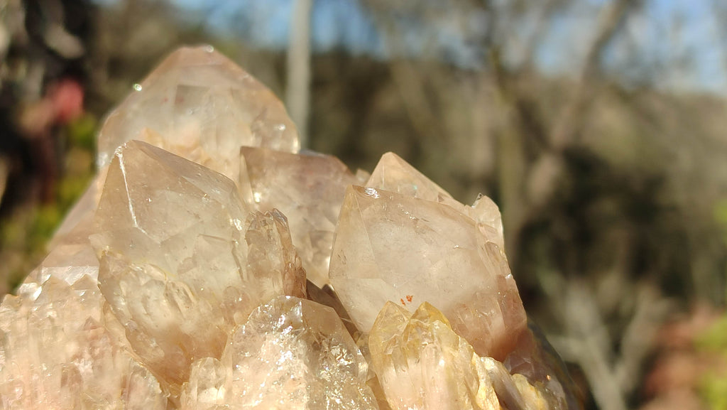 Natural Cascading Smokey Quartz Clusters x 2 From Congo - Toprock Gemstones and Minerals 
