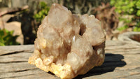 Natural Cascading Smokey Quartz Clusters x 2 From Congo - Toprock Gemstones and Minerals 