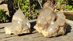 Natural Cascading Smokey Quartz Clusters x 2 From Congo - Toprock Gemstones and Minerals 