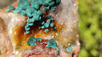 Natural Rare Ball Malachite On Drusy Quartz & Dolomite Specimens x 2 From Kambove, Congo - Toprock Gemstones and Minerals 