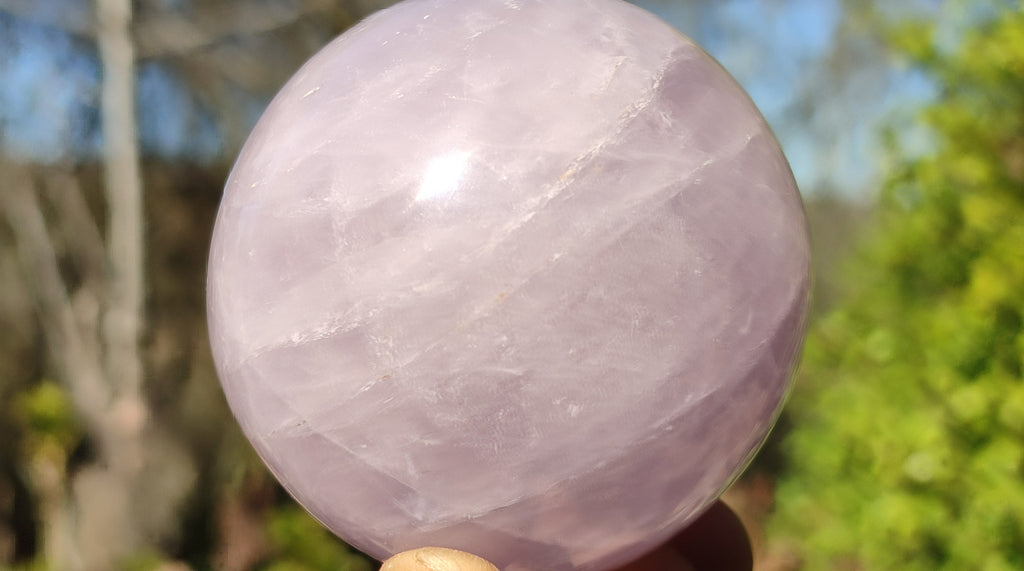 Polished Rare Blue Star Rose Quartz Spheres x 3 From Ambatondrazaka, Madagascar - Toprock Gemstones and Minerals 