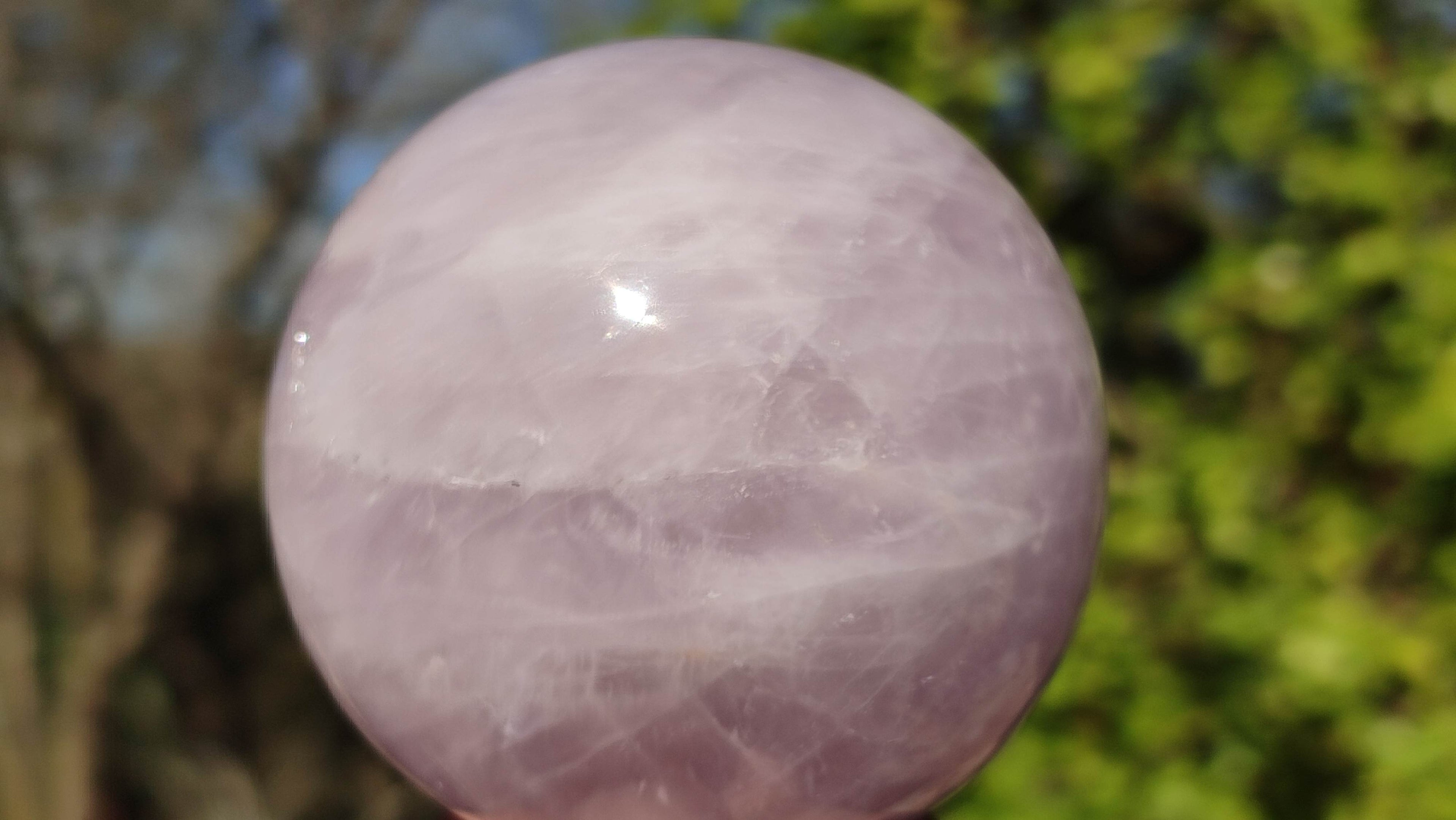 Polished Rare Blue Star Rose Quartz Spheres x 3 From Ambatondrazaka, Madagascar - Toprock Gemstones and Minerals 