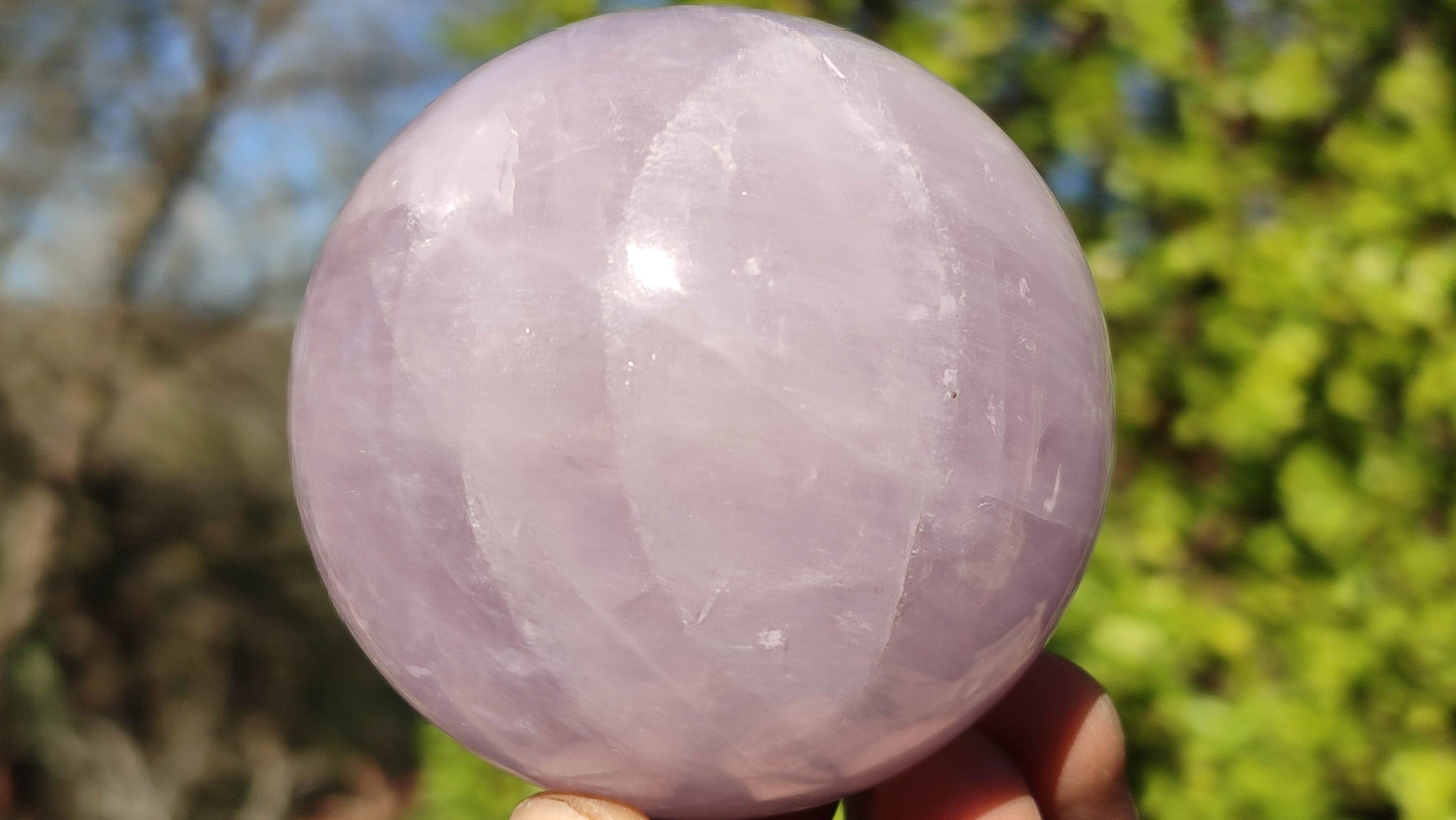 Polished Rare Blue Star Rose Quartz Spheres x 3 From Ambatondrazaka, Madagascar - Toprock Gemstones and Minerals 