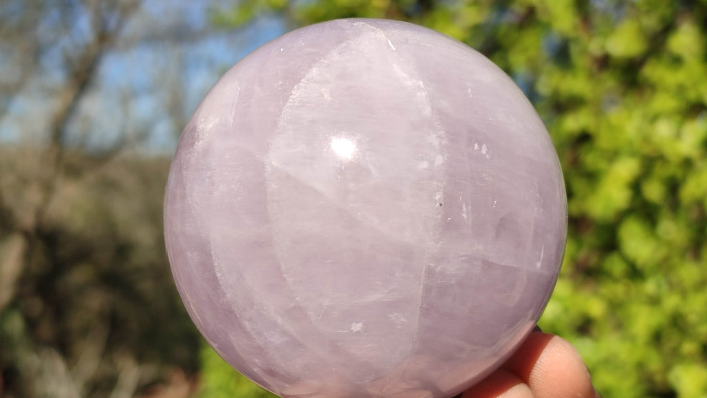 Polished Rare Blue Star Rose Quartz Spheres x 3 From Ambatondrazaka, Madagascar - Toprock Gemstones and Minerals 