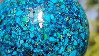 Polished  Conglomerate Chrysocolla Sphere With Azurite & Malachite  x 1 From Congo - Toprock Gemstones and Minerals 