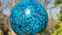 Polished  Conglomerate Chrysocolla Sphere With Azurite & Malachite  x 1 From Congo - Toprock Gemstones and Minerals 
