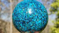 Polished  Conglomerate Chrysocolla Sphere With Azurite & Malachite  x 1 From Congo - Toprock Gemstones and Minerals 