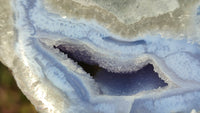 Polished One Side Polished Blue Lace Agate Specimens  x 6 From Nsanje, Malawi - Toprock Gemstones and Minerals 