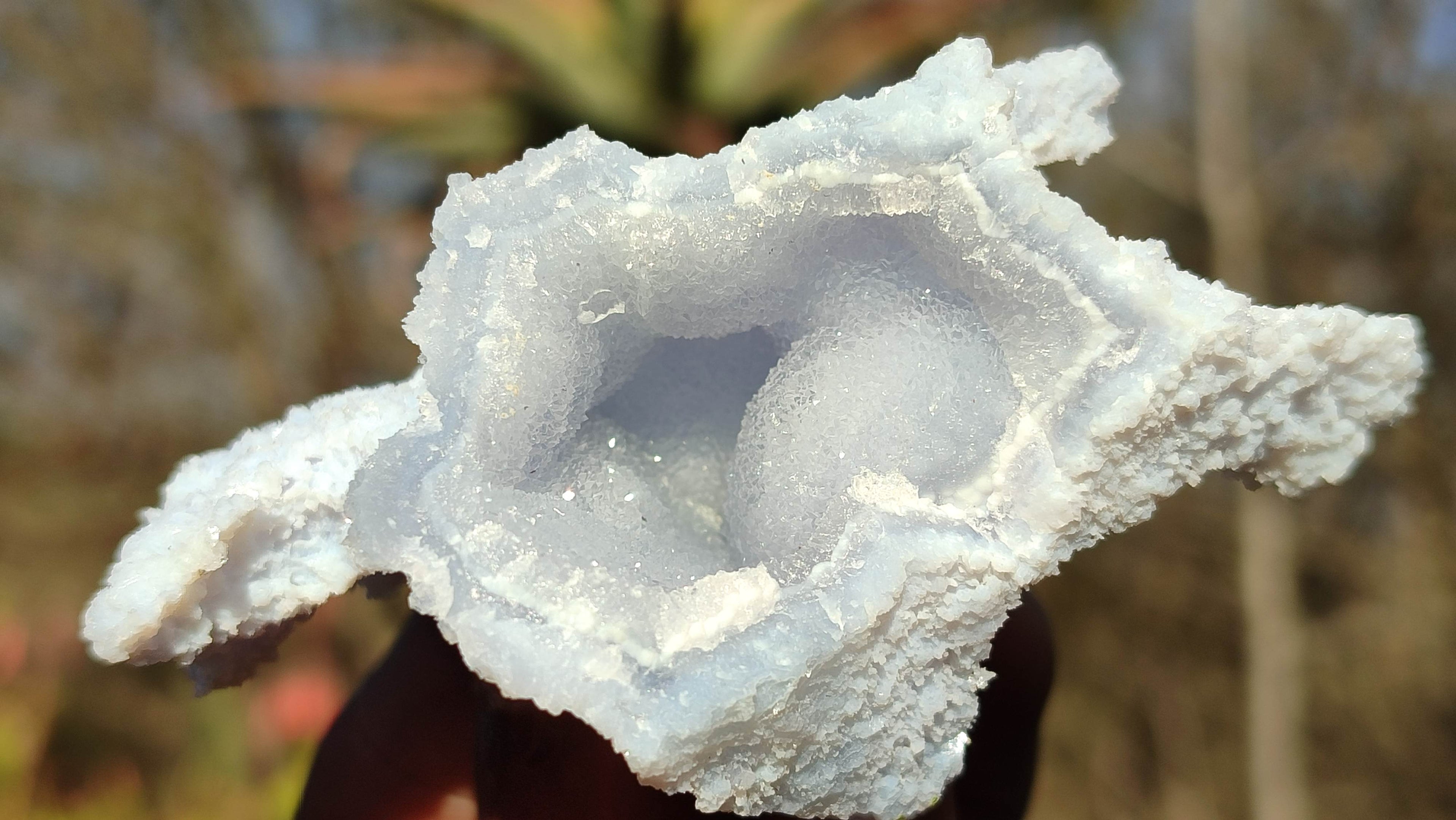 Natural Etched Blue Chalcedony Specimens  x 12 From Nsanje, Malawi - Toprock Gemstones and Minerals 