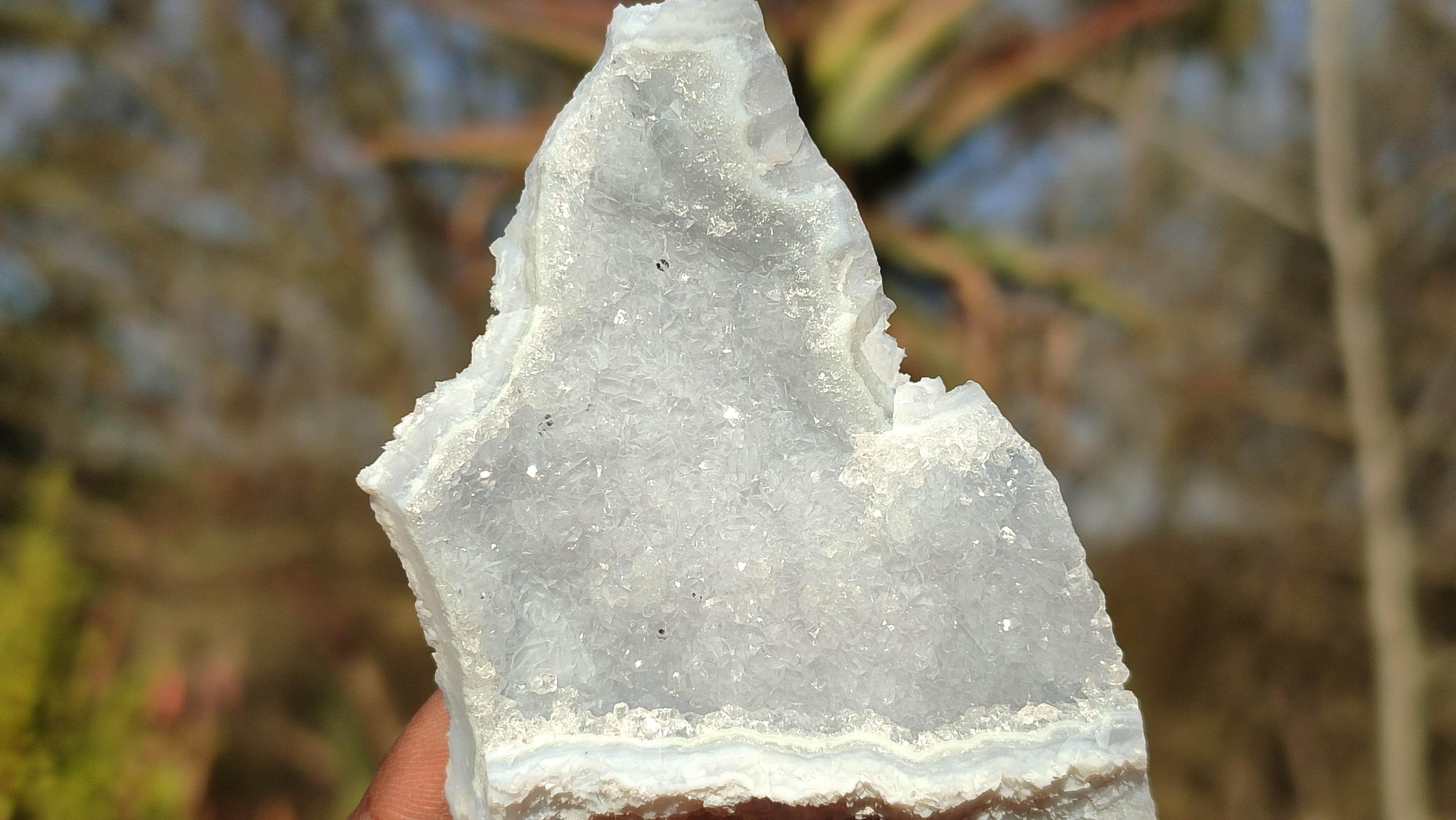 Natural Etched Blue Chalcedony Specimens  x 12 From Nsanje, Malawi - Toprock Gemstones and Minerals 