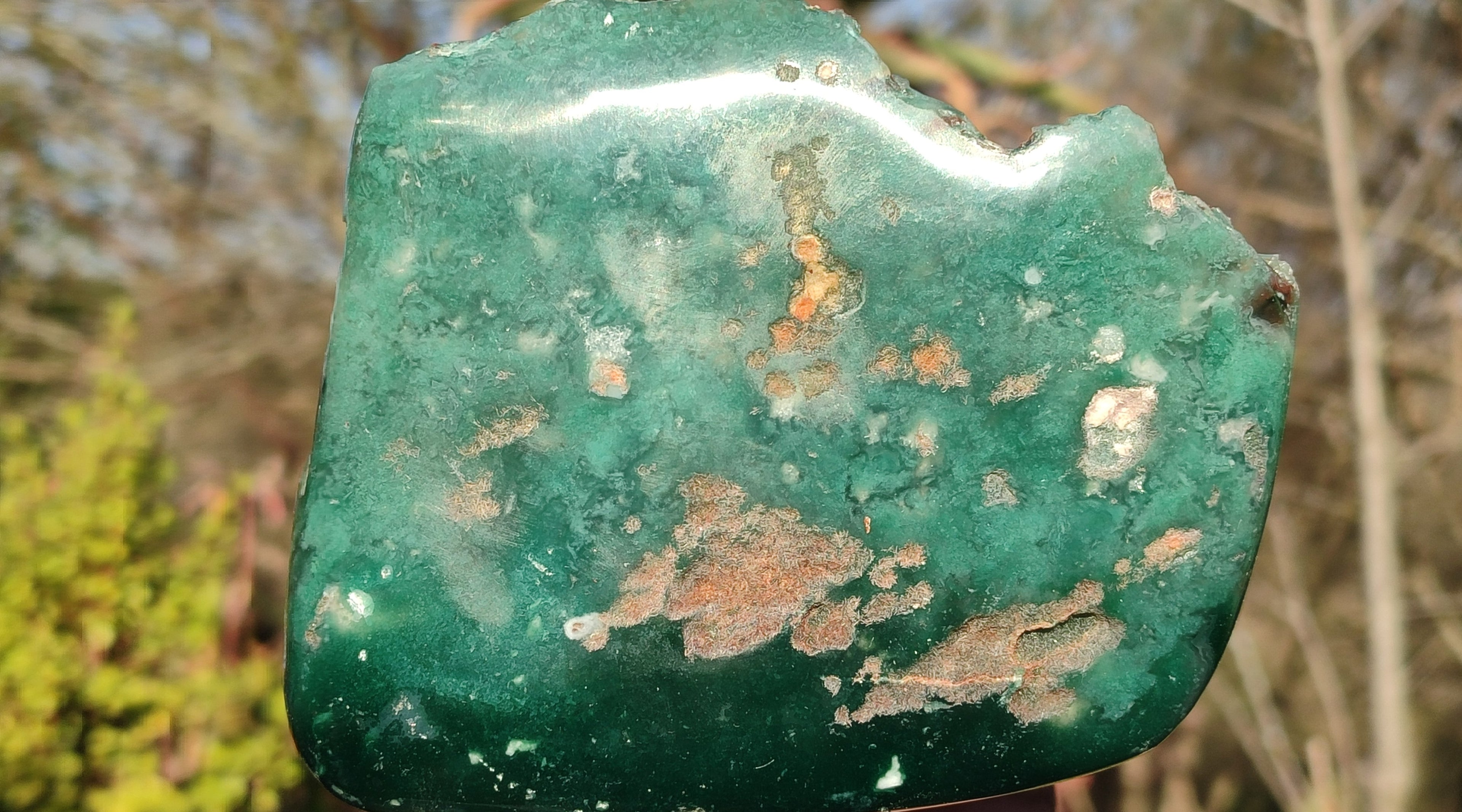 Polished On One Side Emerald Mtorolite Plates x 6 From Mutorashanga, Zimbabwe - Toprock Gemstones and Minerals 