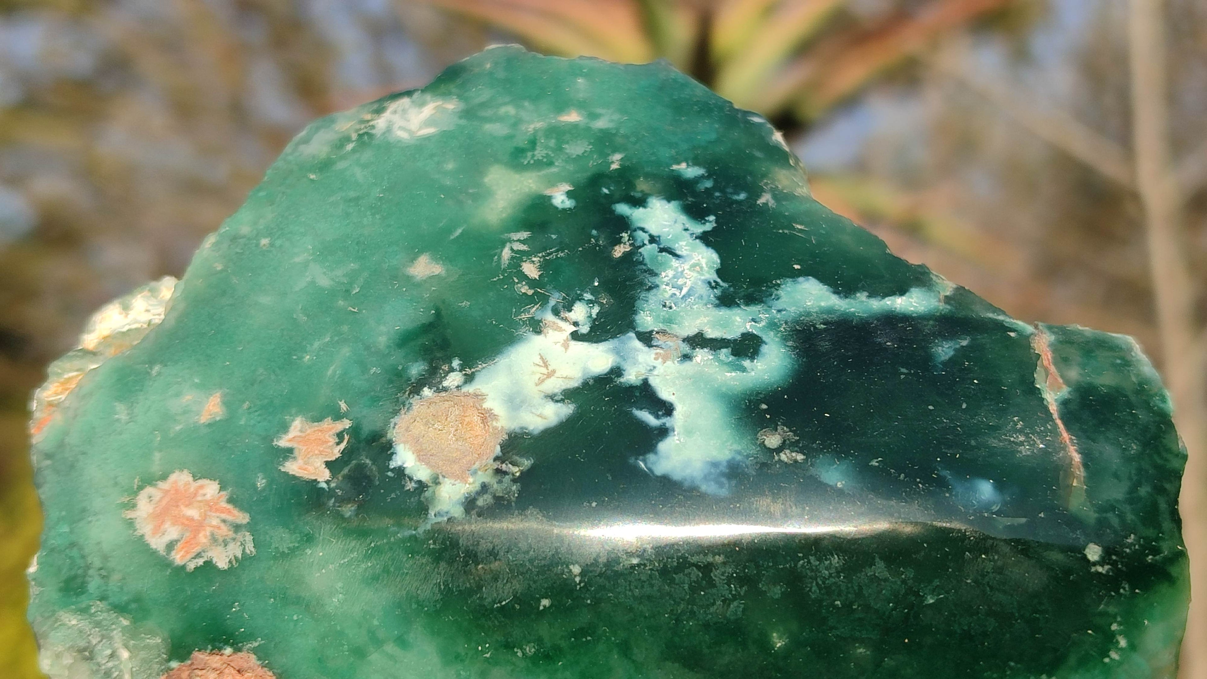 Polished On One Side Emerald Mtorolite Plates x 6 From Mutorashanga, Zimbabwe - Toprock Gemstones and Minerals 