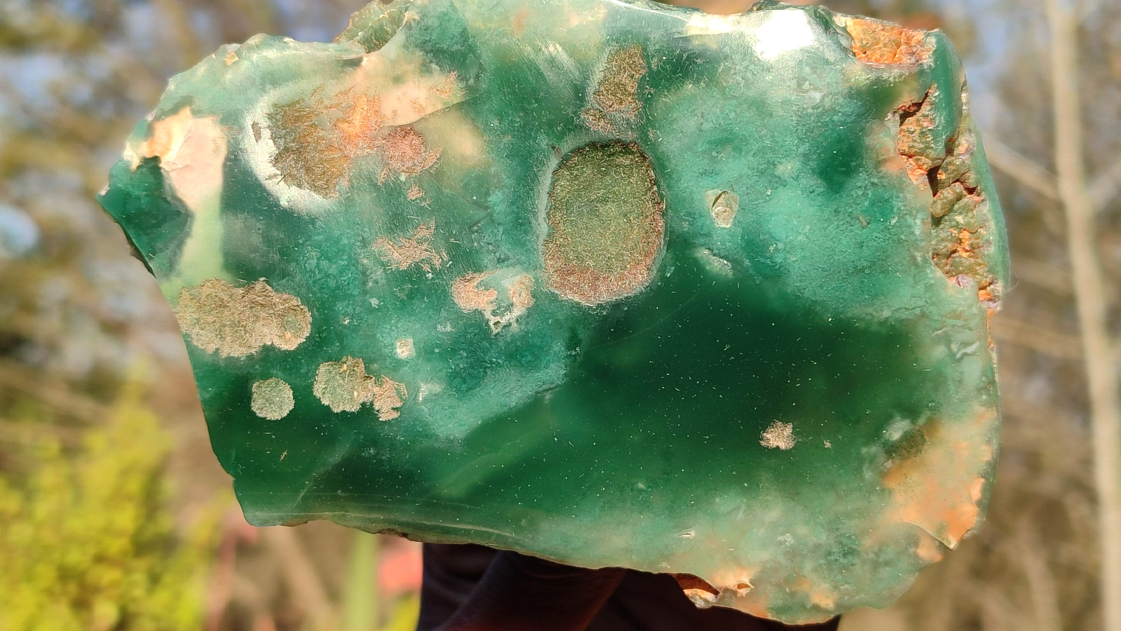 Polished On One Side Emerald Mtorolite Plates x 6 From Mutorashanga, Zimbabwe - Toprock Gemstones and Minerals 