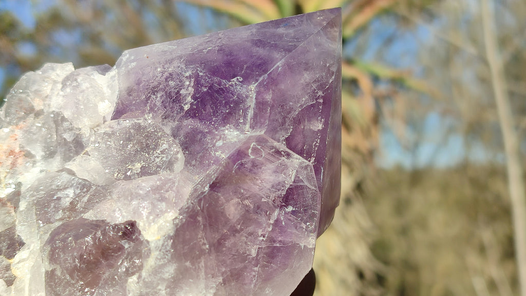 Polished Single Amethyst Crystals x 4 From Mumbwe, Zambia - Toprock Gemstones and Minerals 