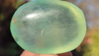 Polished Green Fluorite Galet-Palm Stones x 35 From Madagascar