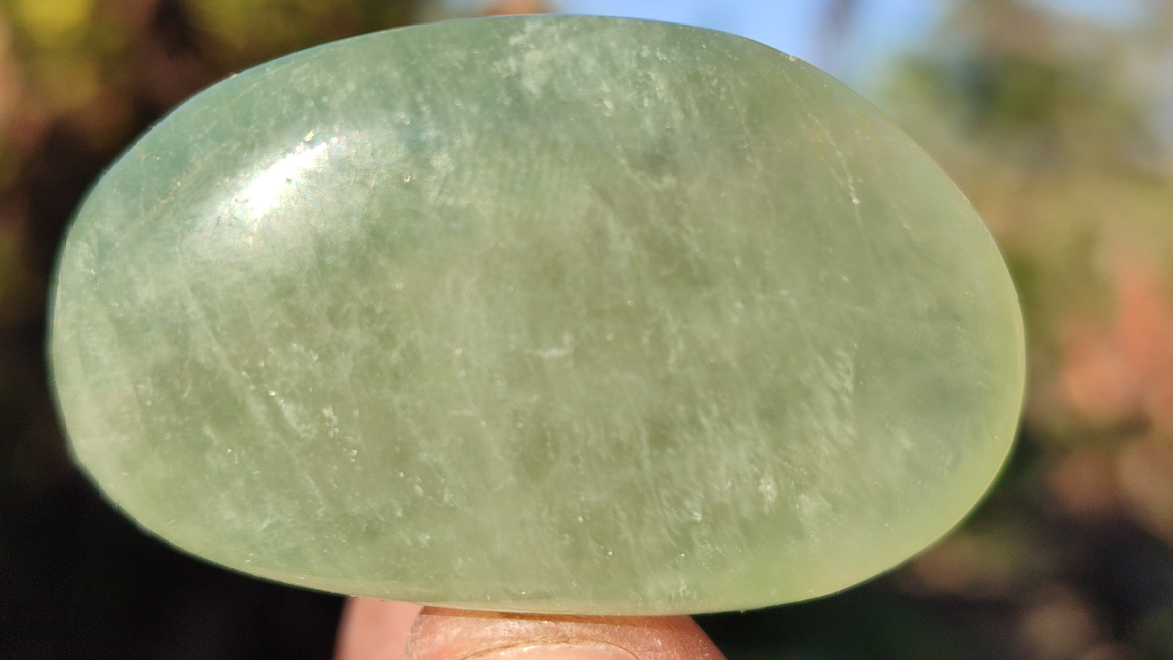 Polished Green Fluorite Galet-Palm Stones x 35 From Madagascar - Toprock Gemstones and Minerals 