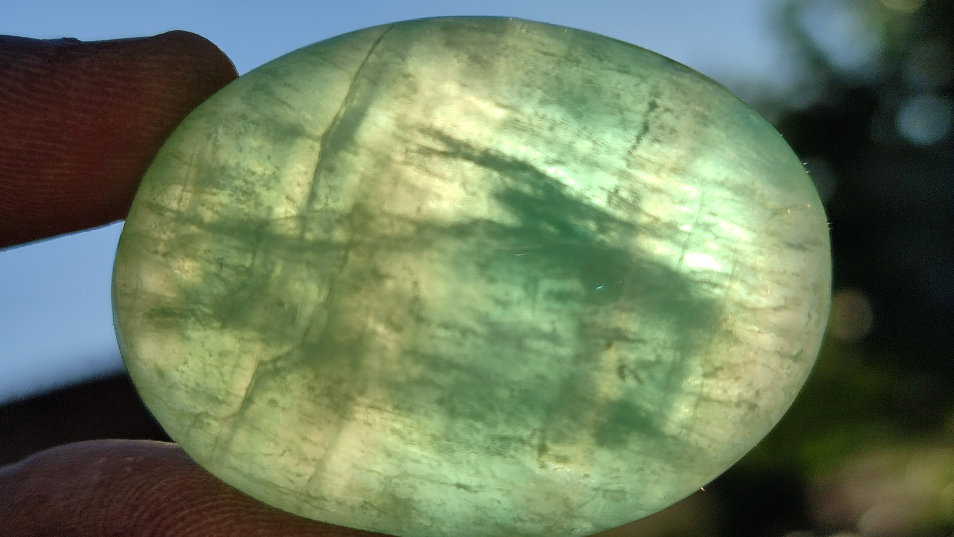 Polished Green Fluorite Galet-Palm Stones x 35 From Madagascar - Toprock Gemstones and Minerals 