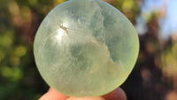 Polished Green Fluorite Galet-Palm Stones x 35 From Madagascar