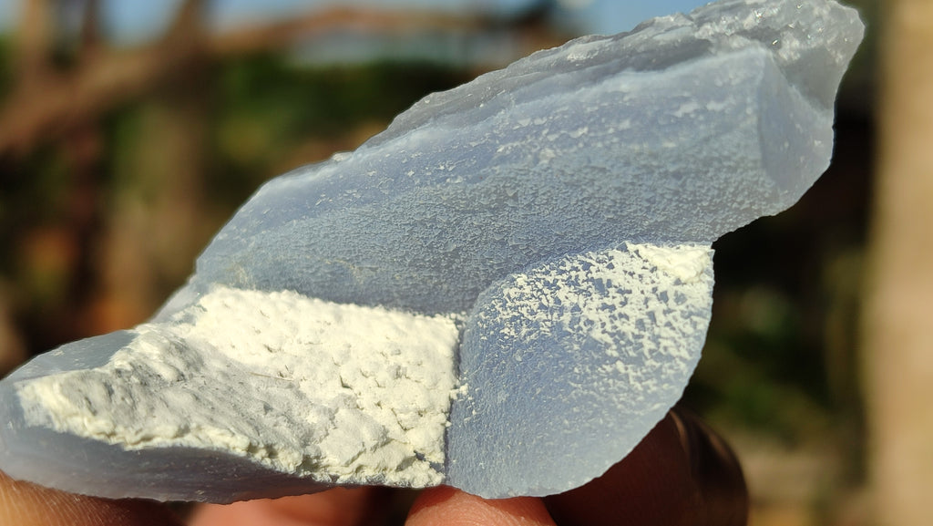 Natural Etched Blue Chalcedony Specimens  x 35 From Nsanje, Malawi - Toprock Gemstones and Minerals 