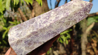 Polished Lepidolite Points With Pink Rubellite  x 2 From Madagascar - Toprock Gemstones and Minerals 